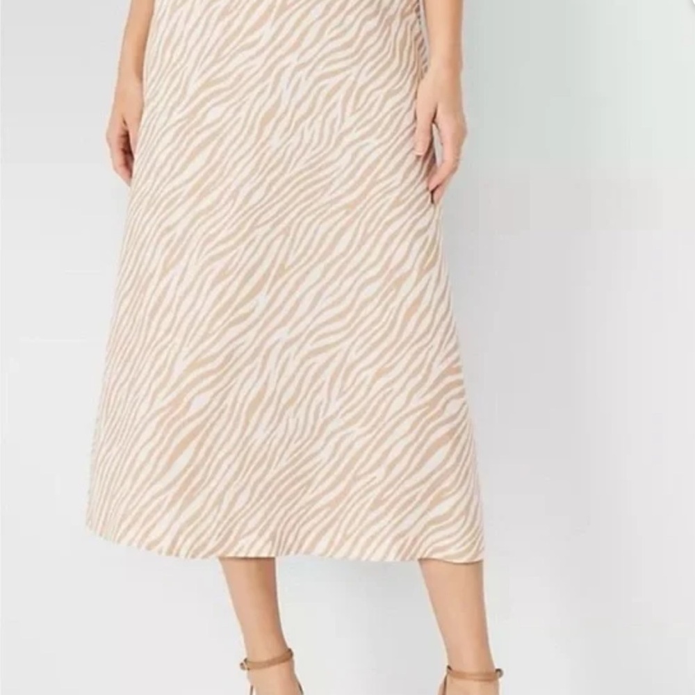 Zebra Print Tan Skirt